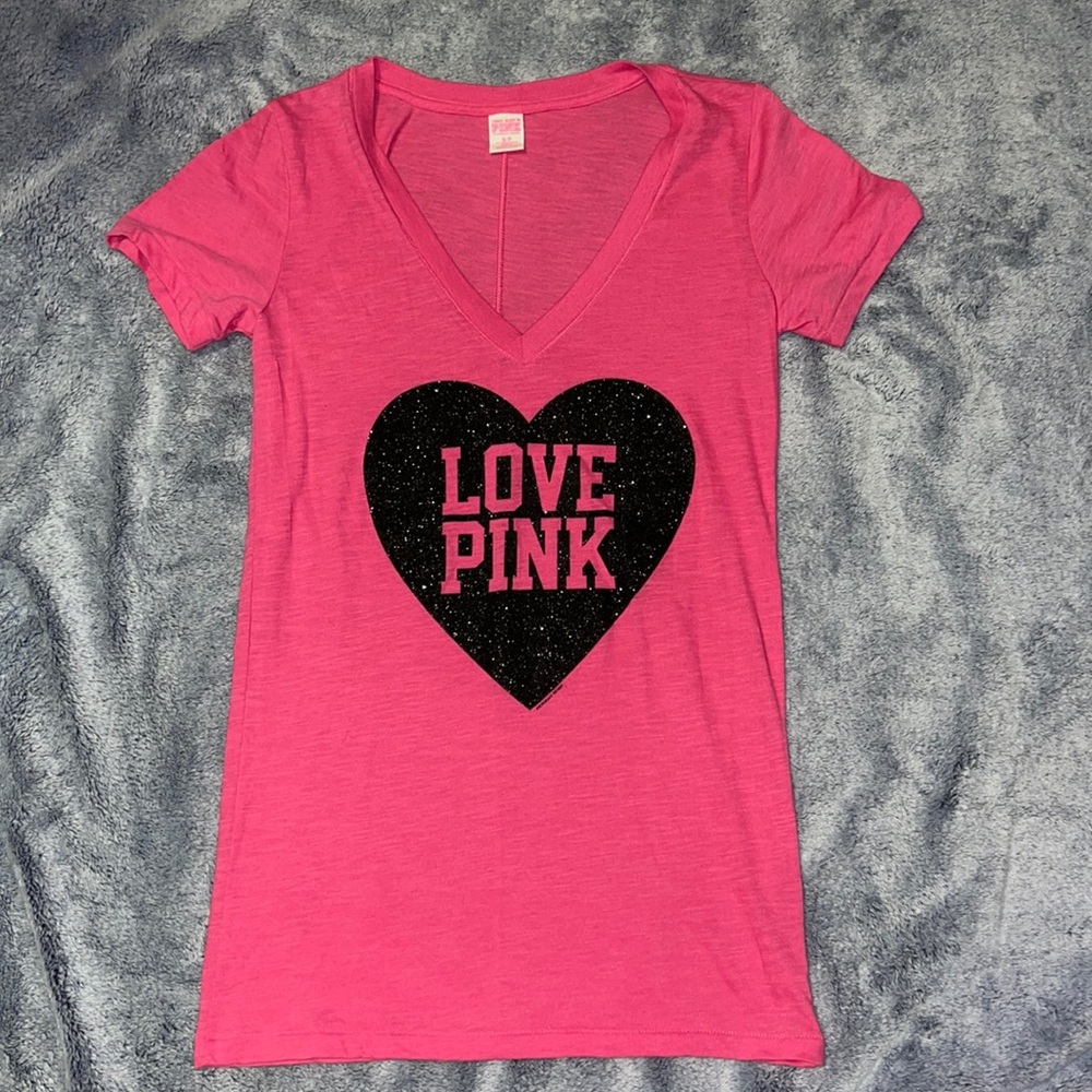Victoria’s Secret PINK Sequin Logo T-Shirt